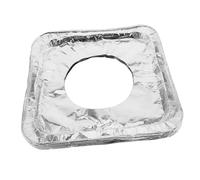 DOITOOL 10pcs Aluminum Foil Gas Stove Burner Covers, Oil Protection and Easy Cleaning, Square Shape Stove Top Covers for Gas Burners, Heat Resistant Drip Pans for Kitchen Use