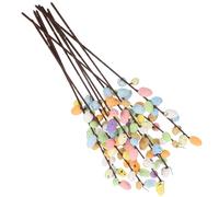 DOITOOL 10pcs Artificial Easter Egg Branches with Forks Simulation Stems for DIY Flower Arrangements Wreaths Centerpieces and Spring Home Decorations