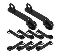 DOITOOL 10Pcs Black Nylon Double-Layer Explosion-Proof Zipper Pulls for Luggage with Lock Hole, Replacement Zip Heads for Clothing and Boot Zipper Repair Accessories, Suitable for Travel