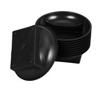 DOITOOL 10pcs Black round Mini Flower Pots with Optimized Drainage Portable Plastic Nursery Planter Boxes for Cemetery Flowers and Seedlings Window Planter Box