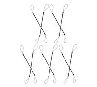 DOITOOL 10Pcs Black Stylus Pen Spring Anti-lost Ropes Stretchable Elastic Cord Lanyards for Secure Handwriting Pen Attachment and Easy Access