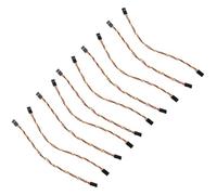 DOITOOL 10pcs Breadboard Jumper Wire Ribbon Cable 3 Pin 2.54mm Plastic 20cm Female to Female for Lcd Monitors and In-system Programmers