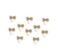 DOITOOL 10pcs Burlap Bow Jute Bow Burlap Flowers Small Mini Natural Lace Handmade DIY Craft Accessories Wedding Party Decoration Rustic Ornament