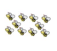 DOITOOL 10Pcs Cartoon Bee Iron Patches Embroidered Sewing Appliques for Clothes Hats Bags DIY Craft Accessories