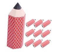 DOITOOL 10pcs Cartoon Pencil Shaped Candy Box Folding Snack Container 6.09x2.36x1.97in Paper Cute Cartoon Design Home Travel