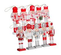 DOITOOL 10pcs Christmas Nutcrackers Table Nutcracker Figures Indoor Decoration Hanging Tags Holiday Decorative Craft Puppet Figure Mini Party Large Xmas