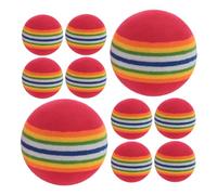 DOITOOL 10pcs Colorful Eva Foam Rainbow Ball Pet for Cats and Small Dogs, Lightweight, Resistant to Biting and Chewing, for Indoor and Outdoor Chasing and Training