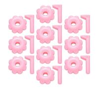 DOITOOL 10pcs Detachable Pink Nail Art Practice Stand with Pvc Material, Practical Manicure Practice Rack for Professional and Personal Use, Elegant and Attractive Appearance