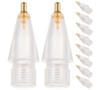 DOITOOL 10PCS Drawing Tablet Stylus Pen Nibs Compatible for Apple Pencil 1st and 2nd Generation Replacement Capacitive Touch Stylus Tip Tablet Accessories