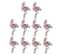 DOITOOL 10pcs Flamingo Alloy DIY Earring Charms Cute Hanging Ornaments for Bracelets and Necklaces Adorable Accessories for Crafting and Decoration