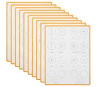 DOITOOL 10pcs Fraction Learning: Dry Erase Fraction Manipulative Sheets - Dual Sided Math Learning Reusable - 11.2x8.2" Education Supply For Early Math Skills