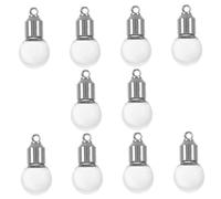 DOITOOL 10pcs Glass Bottles with Caps Tiny Jars for DIY Crafts Wishing Decor Glass Charms for Perfume Keepsakes Travel Essentials