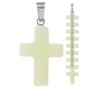 DOITOOL 10Pcs Glow the Dark Agate Cross Pendants Elegant Charms for Jewelry Making for Necklaces and Accessories for Friends and Family