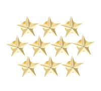 DOITOOL 10pcs Golden Five-pointed Star Pins Alloy Badge Set Easy to Attach Design for Daily Life and Costume Decoration, Convenient to Wear and Take off Lapel Pins