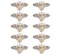 DOITOOL 10pcs Green Bee-Shaped 3D Nail Charm Set Alloy Material Nail Art Charms for Manicure and Holiday Parties Environmentally Friendly Retro Decorations