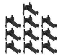 DOITOOL 10pcs Heavy Duty Plastic Peg Board Hooks for Tools and Necklaces Custom Fit Square Hole Pegboard Hooks for Workshops and Supermarkets