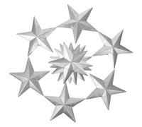 DOITOOL 10pcs Large Iron Five-Pointed Star 3D Stamping Molds Creative DIY Relief Art Accessories for Home Wall Decor Crafting