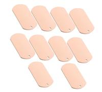 DOITOOL 10pcs Lightweight Metal Pendant Dog Tags Blank Stamping Labels for DIY Engraving Scratch Resistant and Pet Collar Accessories Durable and Weatherproof for Quick Identification