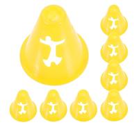 DOITOOL 10pcs Lightweight Yellow Training Cones for Sport with Pe Material 8cm High Windproof Marker Cones for Field Exercise and Drills Suitable and Youth Athletes