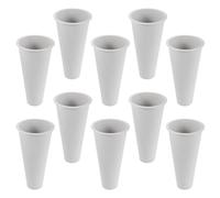 DOITOOL 10pcs Memorial Grave Vases 6.5 Inch Plastic Flower Holders for Cemetery Tombstone Floral Arrangements Funeral Graveyard Decoration