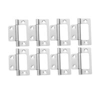 DOITOOL 10pcs Metal Mute Door Hinges Heavy Duty Flat Hinges for Cabinet Replacement Thickened Iron Silent for Kitchen Closets Wardrobes and Study Rooms