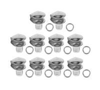 DOITOOL 10pcs Metal Shoelace Buckles Boot Hooks for Mountaineering Shoes, Classic Silver Boot Lace Buckle, Easy to Store and Take, for DIY Handicraft and Fishing Accessories