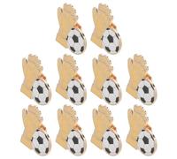 DOITOOL 10pcs Metal Soccer Lapel Pins for Backpacks and Bags, Lightweight and Scratch-resistant Football Brooches with Vivid Game Day Style, for Sports Events and Big Games