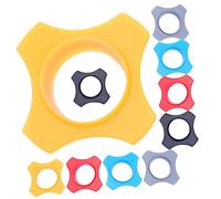 DOITOOL 10pcs Microphone Rubber Slip Rings Handheld Mic Protection Accessories for Wireless and Stage Microphones Non Slip Shockproof Rolling Covers Orange Black Grey Red