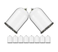 DOITOOL 10pcs Mini Glass Globe Charms with Lid and Antique Lace Base 20x30mm Wishing Bottle Pendants for DIY Jewelry Making and Craft Decoration