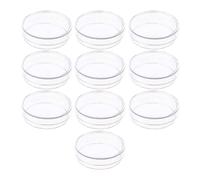 DOITOOL 10pcs Petri Dishes with Cover, Plastic Petri Dish, Laboratory Cell Culture Plate, Easy Observation, for Students, Home and Life Science Applications