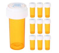 DOITOOL 10pcs Pill Organizer Refillable Pill Case Multifunctional Storage Easy to Carry Plastic Travel Journey Medication Container for Family Members