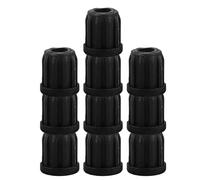 DOITOOL 10pcs Plastic Caster Socket Sleeve for Office Chair Wheels Thick and Tough Material Black Swivel Wheel Insert Sturdy Chair Castor Replacement