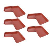 DOITOOL 10pcs Plastic Flowerpot Water Plate Oblong Base Tray Waterproof Sturdy Not Easy to Deform for Garden Indoor Plant Pots