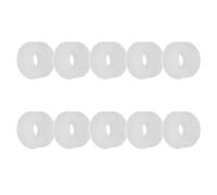DOITOOL 10pcs Portable Silicone Air Compressor Seal Ring for Tire Valve with Efficient Inflation and Airtight Connection, White Air Chuck Gasket Suitable for Bicycles and Swimming Rings