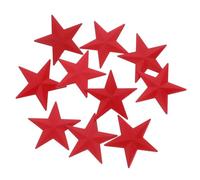 DOITOOL 10pcs Red Aluminum Five-pointed Star Hat Badge Lapel Pins for Hats Clothing Backpacks Versatile Chest Brooch Stylish Accessory Option