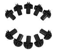 DOITOOL 10Pcs Replacement Caster Wheels and Plastic Wire Grid Cube Connectors for Cat Cage, Luggage Wheel Repair Kit with Long Black Clips, Universal Closet Organizer and Storage Unit