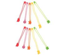 DOITOOL 10pcs Reusable Elastic Silicone Bands for Fix Bags and Vegetables, Assorted Colour Tightening Rope Design, Practical Multi-function Kitchen Straps for Securing Bags and Decorative