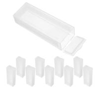 DOITOOL 10pcs Reusable Plastic Microscope Slide Storage Box for Laboratory and Pathology Specimen Slides Portable Design with Ample Capacity Holding 5 Each Easy to Carry Organizer