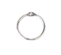 DOITOOL 10pcs Silver Articulated Binder Rings for Albums Scrapbooks Notebooks Plated Heavy Duty Scrapbook Rings for DIY Photo Albums and Calendars