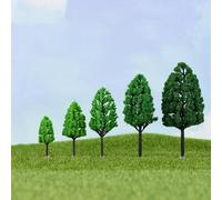 DOITOOL 10pcs Simulation Model Trees for Landscape Diorama Life-like Green Scenery Model Tree Set with Lichen for Home and Indoor Decoration Random Style