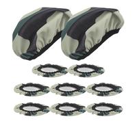 DOITOOL 10pcs Small 6-7.5cm Headphone Ear Covers Set, Washable Ice Silk Fabric Ear Pad Protectors, Dustproof Elastic Headset Covers for Office Gaming Aviation Use