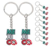 DOITOOL 10pcs Soccer Ball Key Ring Charm Soccer Team Present Unique Design Vivid Cartoon Style Pvc Metal Collector Appeal Keychains Collectors Football Party Bag Present Fillers