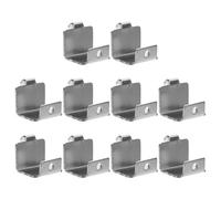 DOITOOL 10Pcs Stainless Steel Freezer Shelf Clips Bracket for Refrigerator Partition Clamp Adjustable Metal Cabinet Shelf Support Hooks Replacement Accessories for Commercial and Home Use