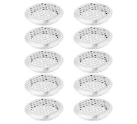 DOITOOL 10pcs Stainless Steel Wardrobe Vents Closet Air Vents Mesh Round Hole Louver for Shoe Cabinet Ventilation