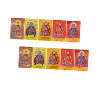 DOITOOL 10pcs Tai Sui Amulet Card Snake Year Feng Shui Protection Cards with Vivid Colors for Wealth Luck Positive Energy Enhancement