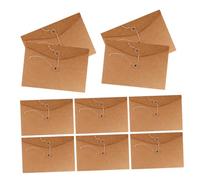 DOITOOL 10pcs Thick Kraft Paper File Bags Horizontal Paper Envelope Pouches Document Wallets for Office Home Storage Organizing Files and Paperwork