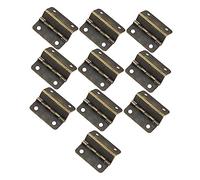 DOITOOL 10pcs Three-fold Hinge Dresser Mirror Cupboard Hinges Iron Green Bronze Rustic Chrome Finish Door Mount Hinges