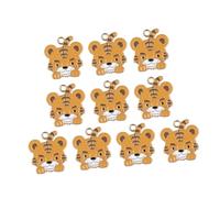 DOITOOL 10Pcs Tiger Head Pendant DIY Jewelry Making Charms for Keychains Necklaces Bracelets for Craft Projects and Handicrafts Lightweight and Three Design
