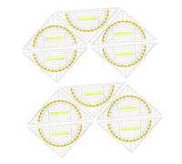 DOITOOL 10pcs Transparent Triangle Ruler Set with Handle Dual-use Plastic Geometry Protractors for School Supplies Multi-angle Measuring Tools for Students Engineers and Art Projects