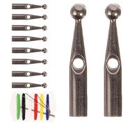 DOITOOL 10pcs Umbrella Tail Beads, Umbrella Replacement Tips, Foldable Umbrella Bone Covers, Replacement Metal Umbrella Head Beads, Umbrella Components 2mm for Folding Umbrella